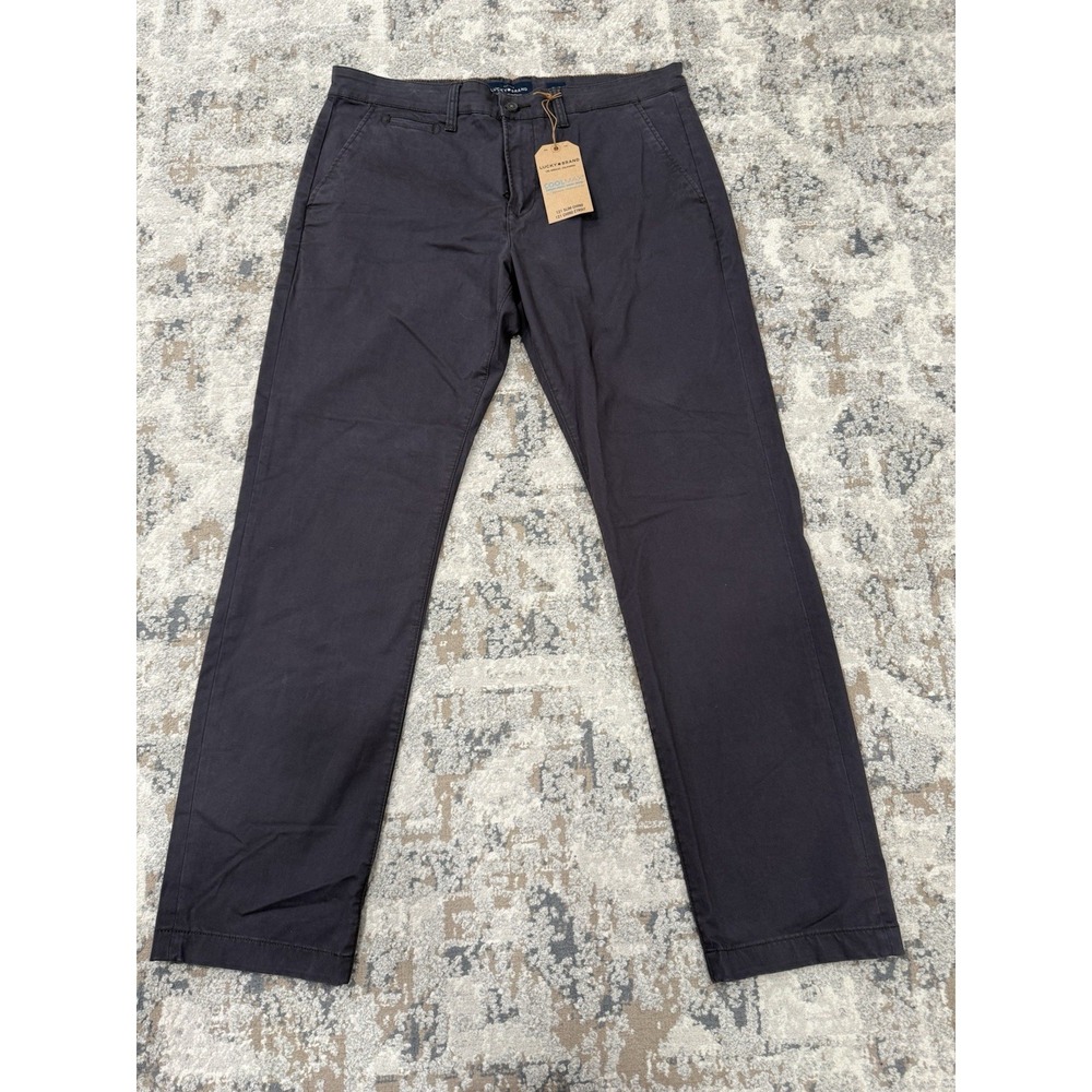 Lucky Brand 121 Chino Mens 36 Blue Slim Stretch COOLMAX‎ Pants New